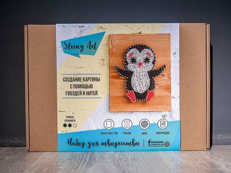 Набор для творчества STRING ART «Пингвин» — картинка 2