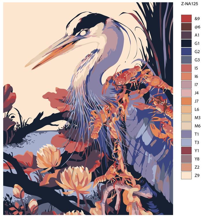 Картина по номерам «Цапля» — картинка 2