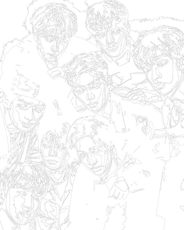 Картина по номерам «Stray Kids Стрей Кидс: Группа 5» — картинка 2