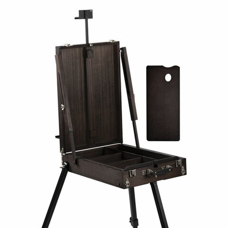 Этюдник-мольберт BRAUBERG ART PREMIERE, алюминиевые ножки, холст до 82 см, кофейный — картинка 5