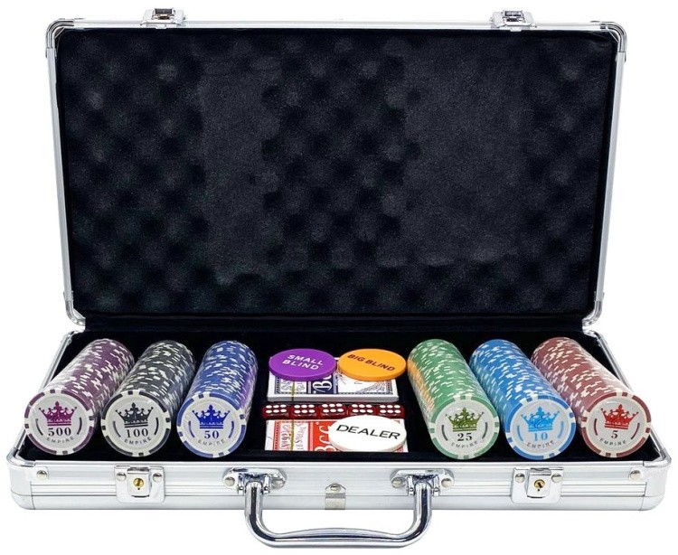 Покерный набор Empire, 300 фишек, 11,5 г с номиналом в чемодане — картинка 2