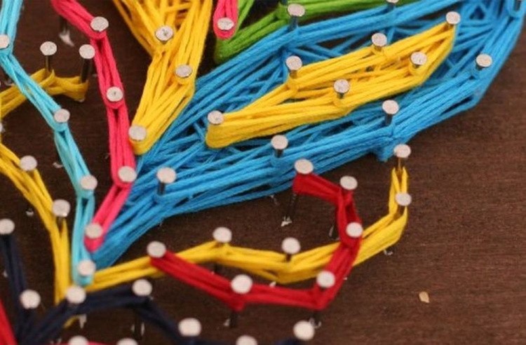 Набор для творчества STRING ART «Разноцветное пёрышко» — картинка 3