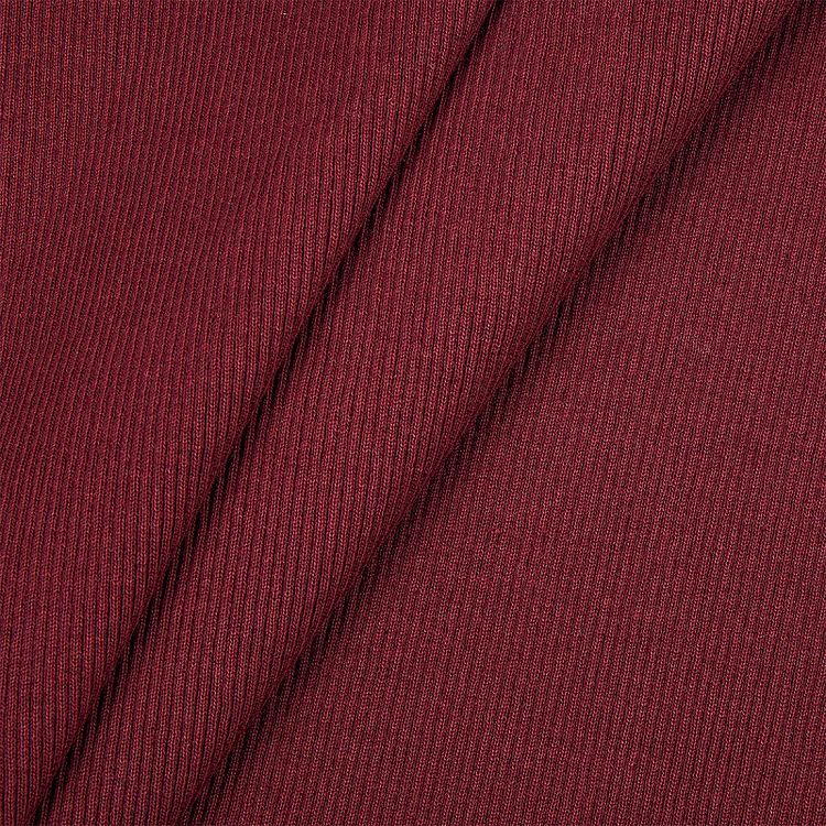 Ткань трикотаж Кашкорсе с лайкрой, 15 м, ширина 120 см, цвет: бордо, TBY — картинка 2