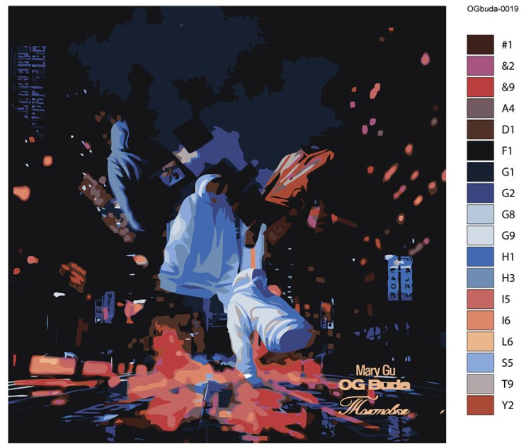 Картина по номерам «OG buda ОГ буда рэпер, Mary Gu: Толстовка» — картинка 2