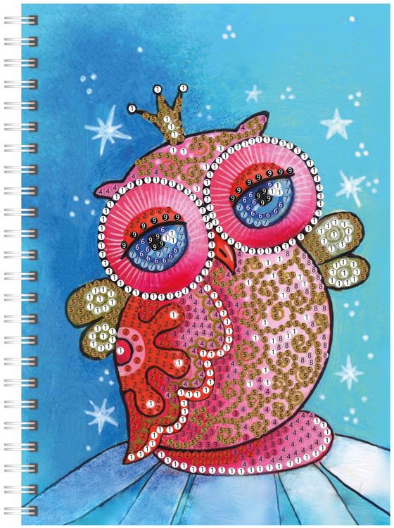 Алмазная мозаика - тетрадь «Совушка» — картинка 2