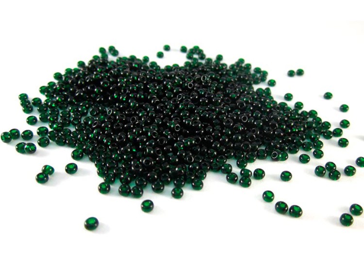 Бисер Чехия круглый 311-19001 4,5 мм 05/0, 50 г, цвет: 50150 темно-зеленый — картинка 2