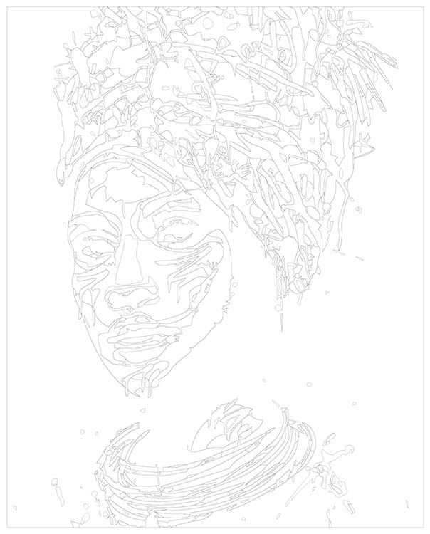 Картина по номерам «Африканская красавица» — картинка 3