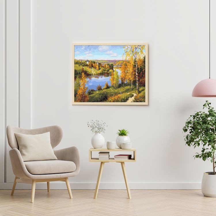 Картина по номерам «Прищепа. Осень. Глубинка» — картинка 4