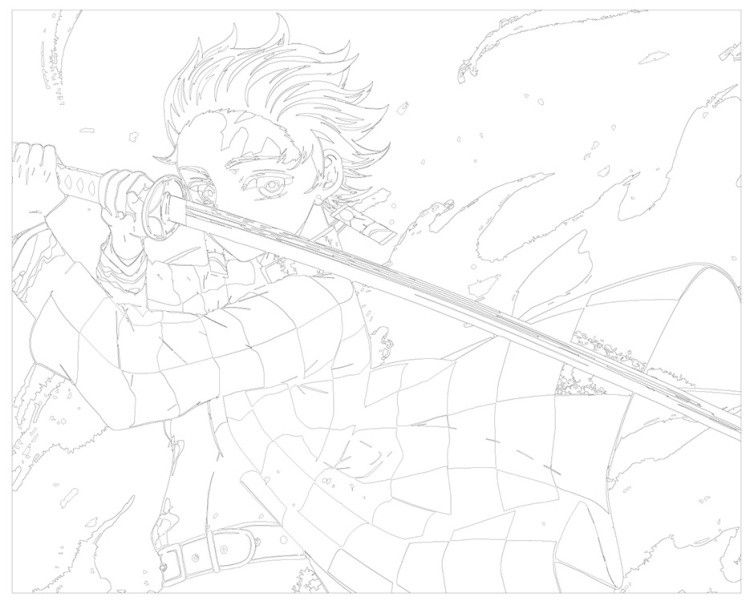 Картина по номерам «Клинок рассекающий демонов: Танджиро Камадо 4» — картинка 3