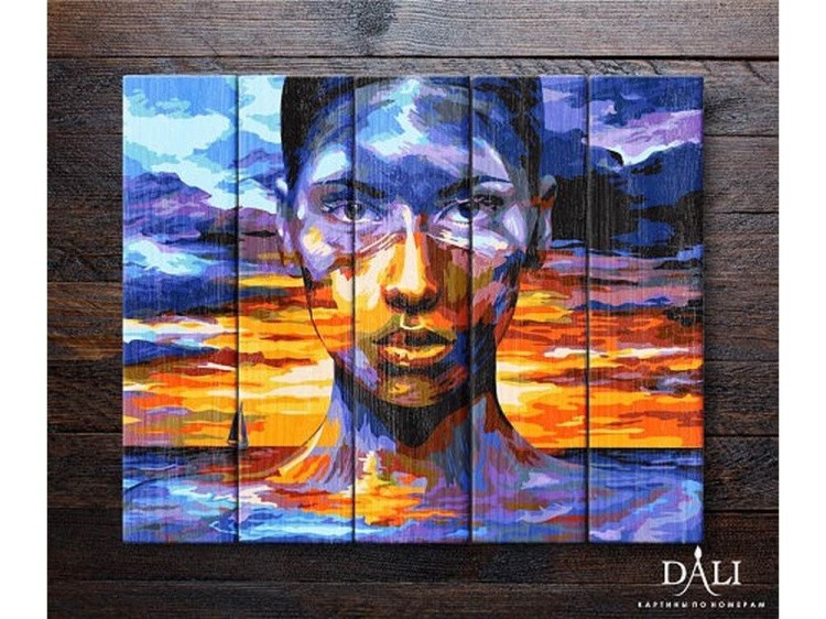 Картина по номерам по дереву Dali «Дочь Посейдона» — картинка 2