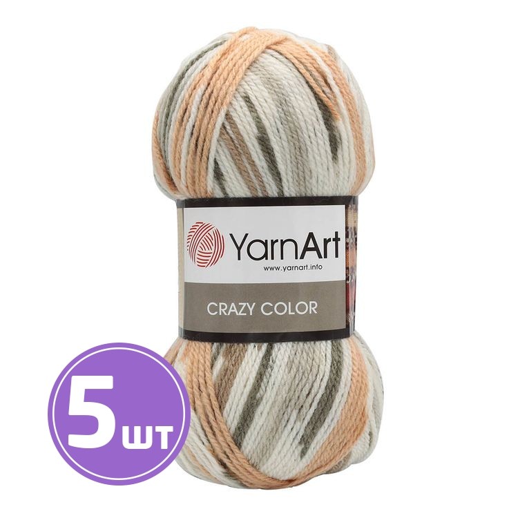 Пряжа YarnArt Crazy Color (145), мультиколор, 5 шт. по 100 г