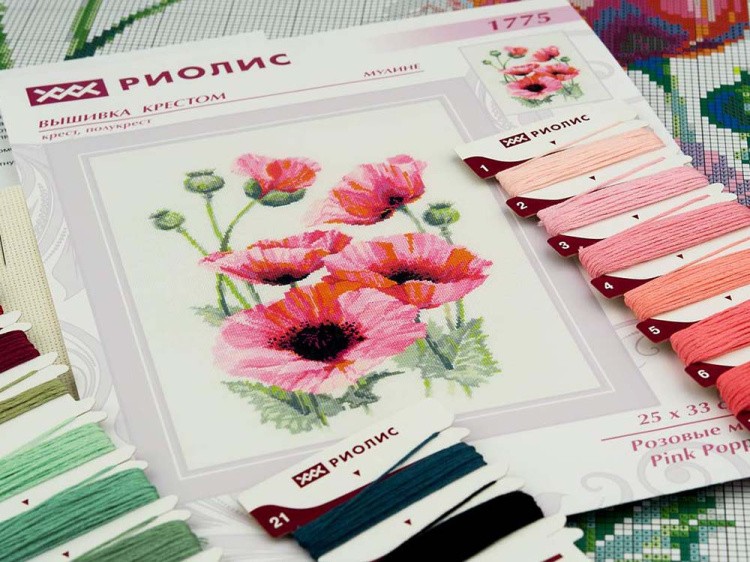 Набор для вышивания «Розовые маки» — картинка 5