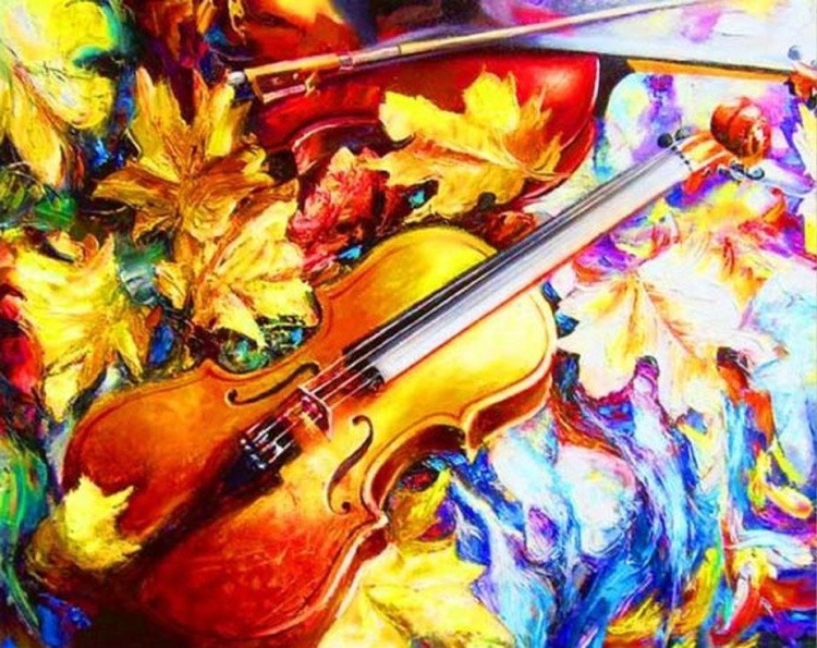Алмазная вышивка «Осенняя скрипка»