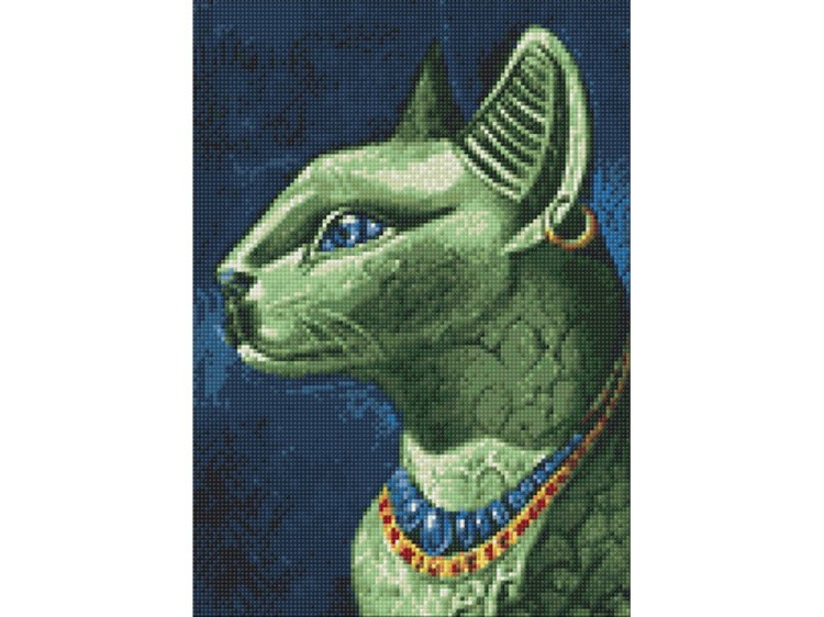 Алмазная вышивка «Изумрудная кошка» — картинка 3