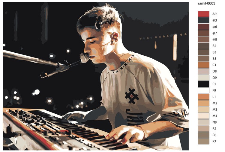Картина по номерам «Музыкант Ramil Рамиль на концерте» — картинка 2