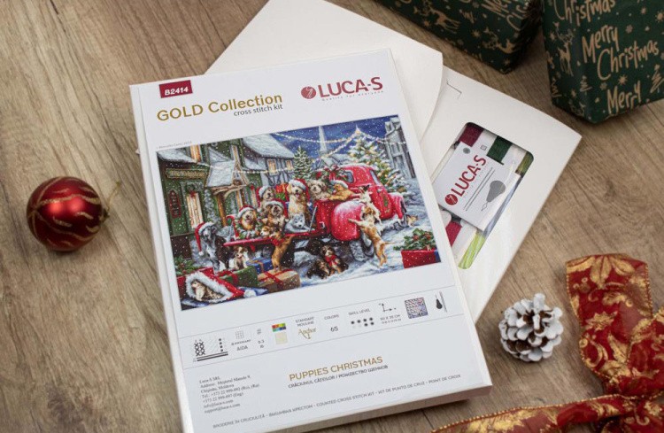 Набор для вышивания «Рождество щенков» — картинка 6