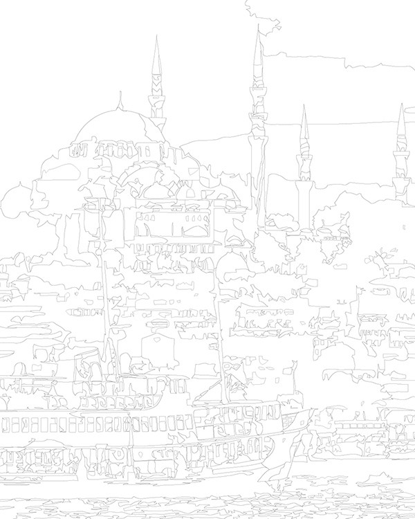 Картина по номерам «Стамбул, Турция: вид на Голубую мечеть» — картинка 3