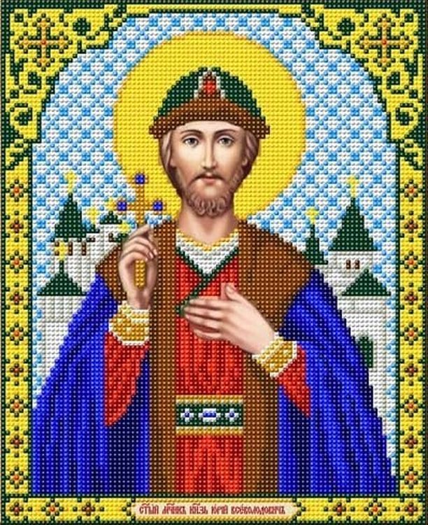 Рисунок на ткани «Святой Князь Юрий»