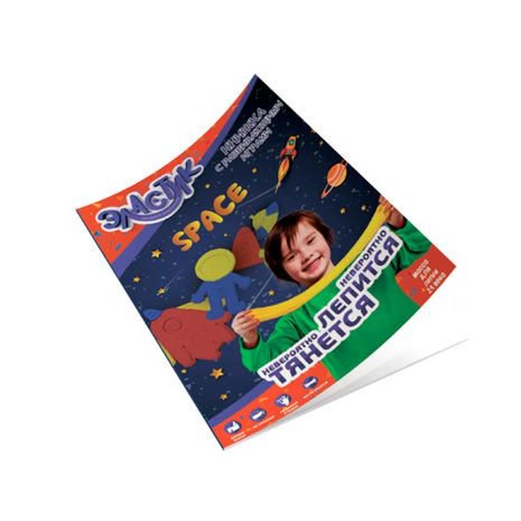 Тянущийся пластилин Эластик «Space», желтый, синий, красный, 360 гр. — картинка 8