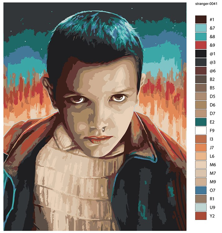 Картина по номерам «Очень странные дела ОСД Милли Бобби Браун» — картинка 2