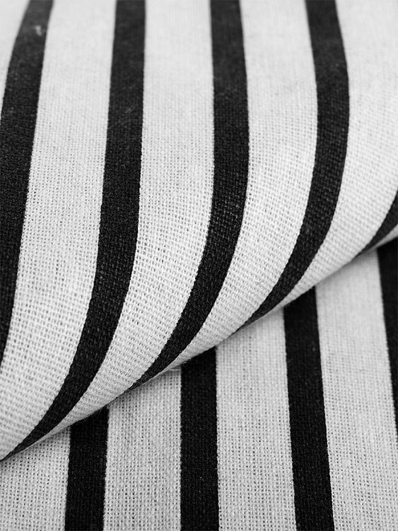 Ткань льняная, 1 м x 150 см, 140 г/м², цвет: белый, полоска, TBY — картинка 3