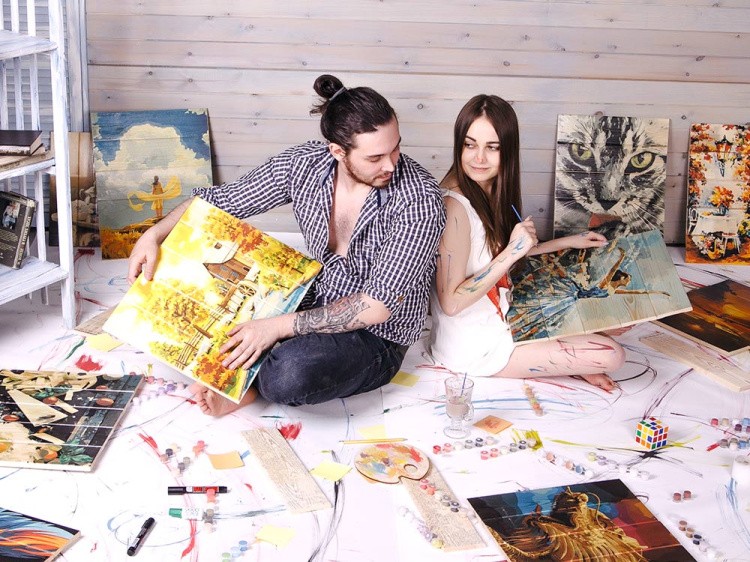 Картина по номерам по дереву Dali «Ночные краски» — картинка 2