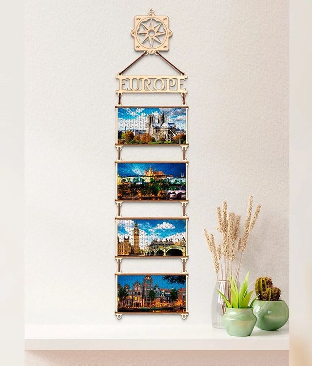 Деревянный пазл, двусторонний «Карта мира. Европа», Eco Wood Art — картинка 2