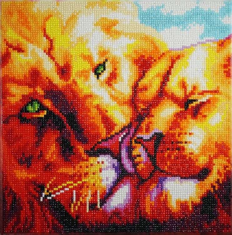 Алмазная вышивка «Львиная нежность» — картинка 2