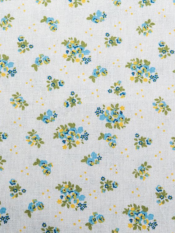 Ткань лен, 140 г/м², 30% лен, 70% хлопок, 3 м, ширина 150 см, цвет: цветочный принт, TBY — картинка 3