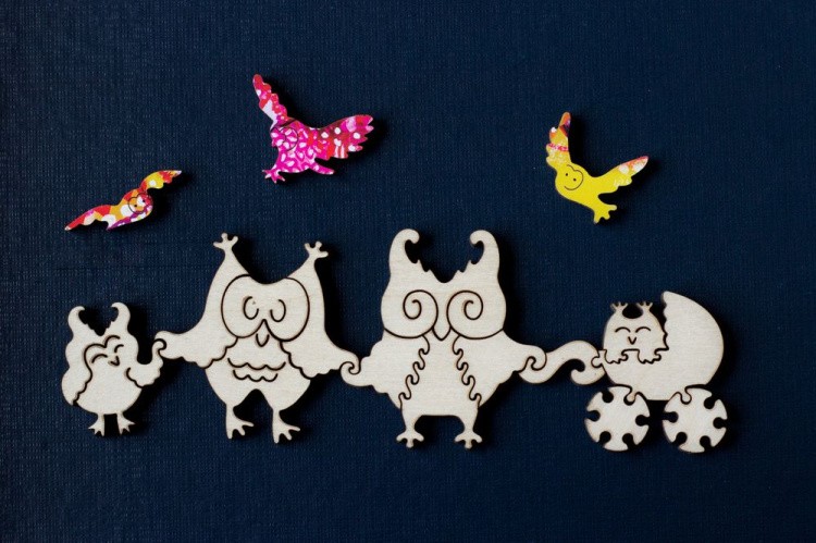 Деревянные пазлы DAVICI «Совушки» — картинка 5