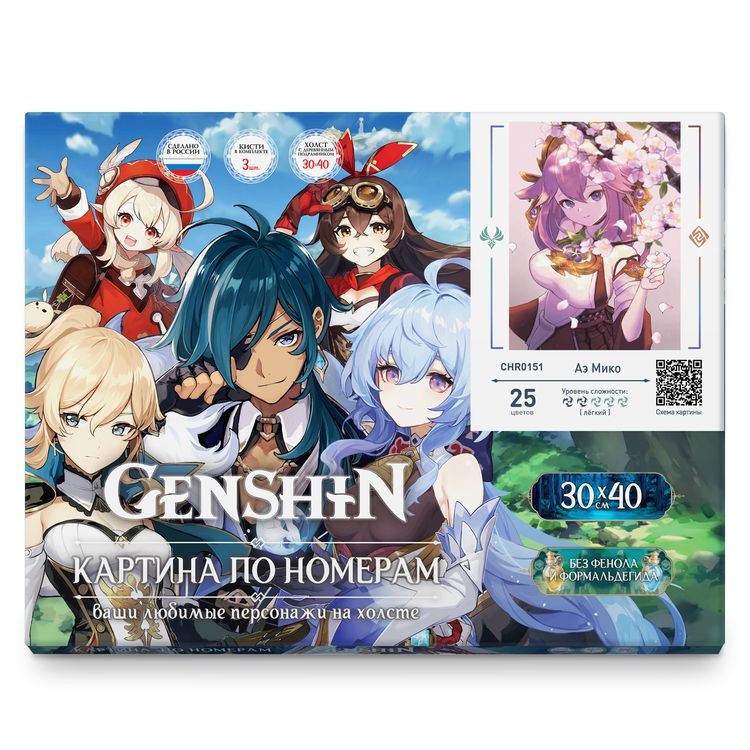 Картина по номерам «Геншин. Аэ Мико» — картинка 3