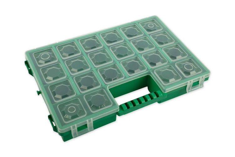 Коробка для швейных принадлежностей, пластик, цвет: салатовый, 20x28,5x5 см, Gamma
