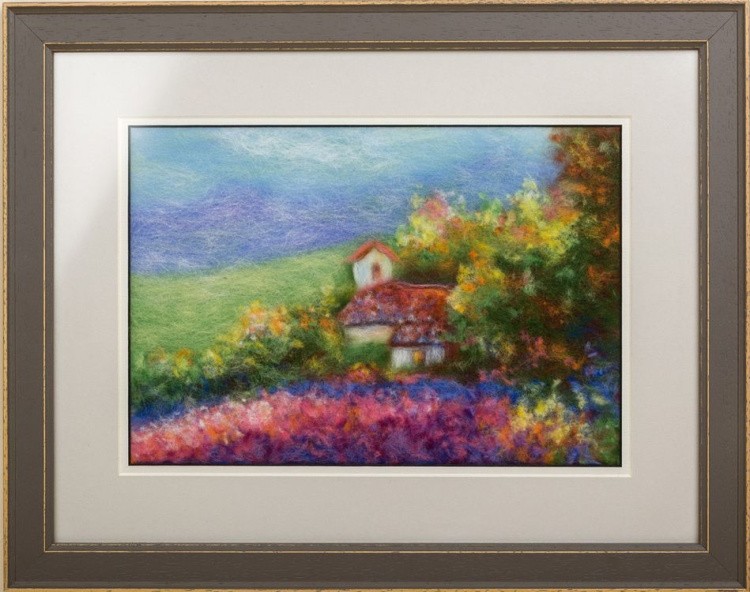 Картина шерстью «Пейзаж Прованса» — картинка 2