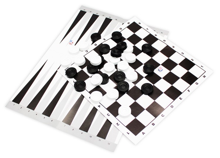 Шашки и нарды в пакете + 2 поля 28,5х28,5 см — картинка 2