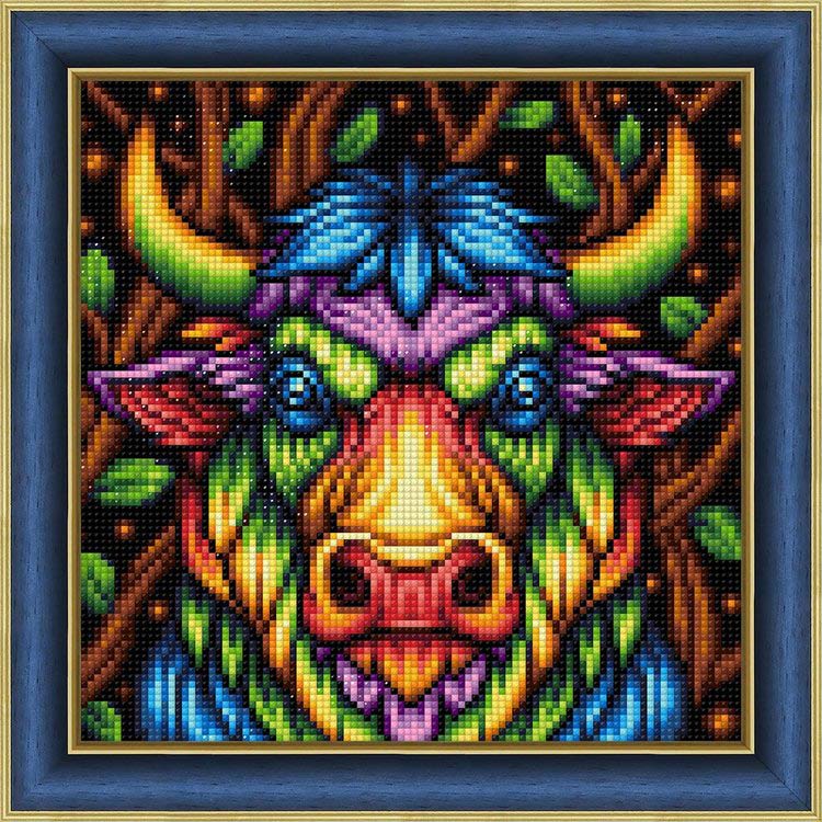 Алмазная вышивка «Радужный бык» — картинка 2