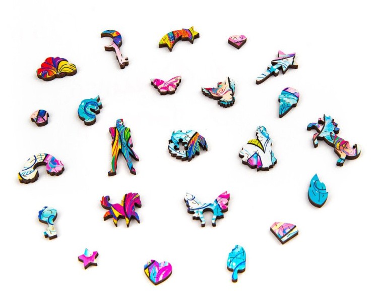 Деревянный пазл Unidragon «Вдохновляющий Единорог», размер King Size (А3) — картинка 8