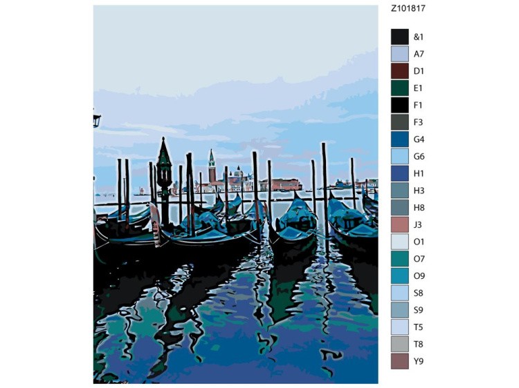 Картина по номерам «Лодки» — картинка 2