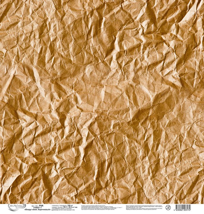 Бумага для скрапбукинга «Вокруг меня, Коричневый 1», 190 г/м2, 30,5x30,5 см, 10 шт., Mr.Painter — картинка 3