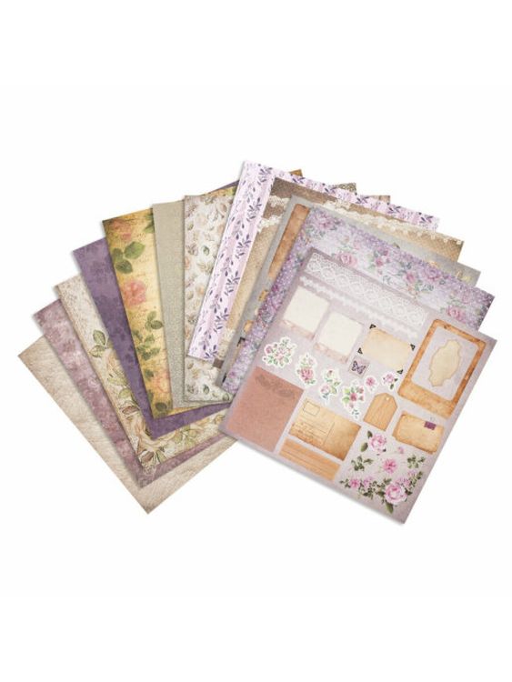 Бумага для скрапбукинга 30х30 см «Винтаж», 12 дизайнов — картинка 6