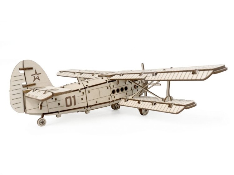 Деревянный механический конструктор «Военный самолет АН-2» — картинка 3