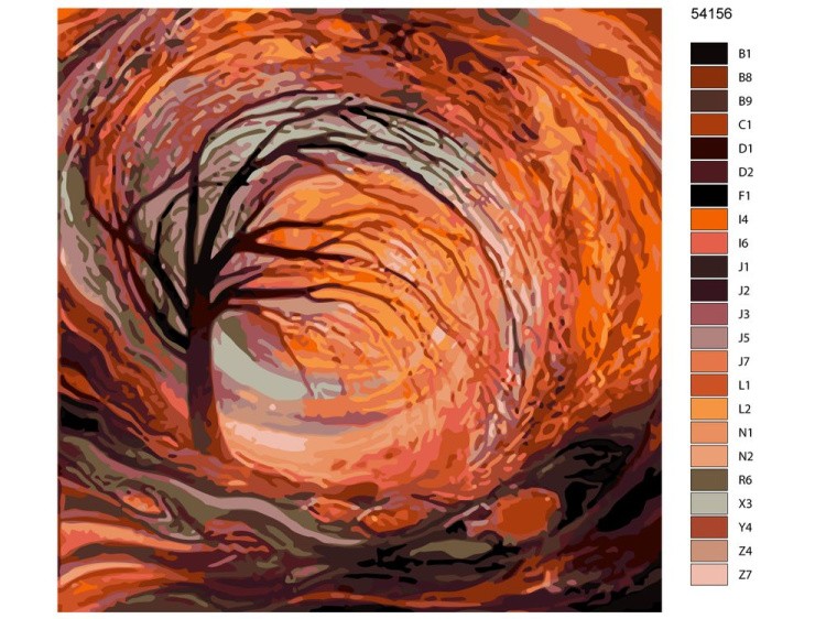 Картина по номерам «Дерево» — картинка 2