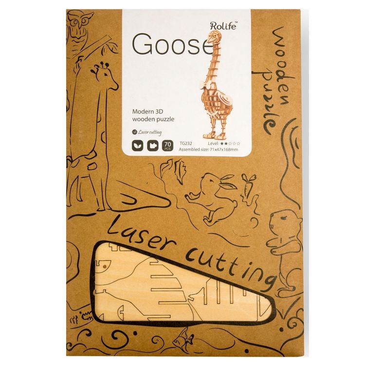 Деревянный 3D пазл «Гусь» — картинка 2