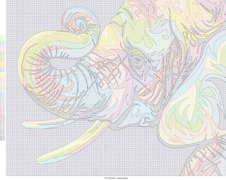 Картина по номерам «Радужный слон» — картинка 5