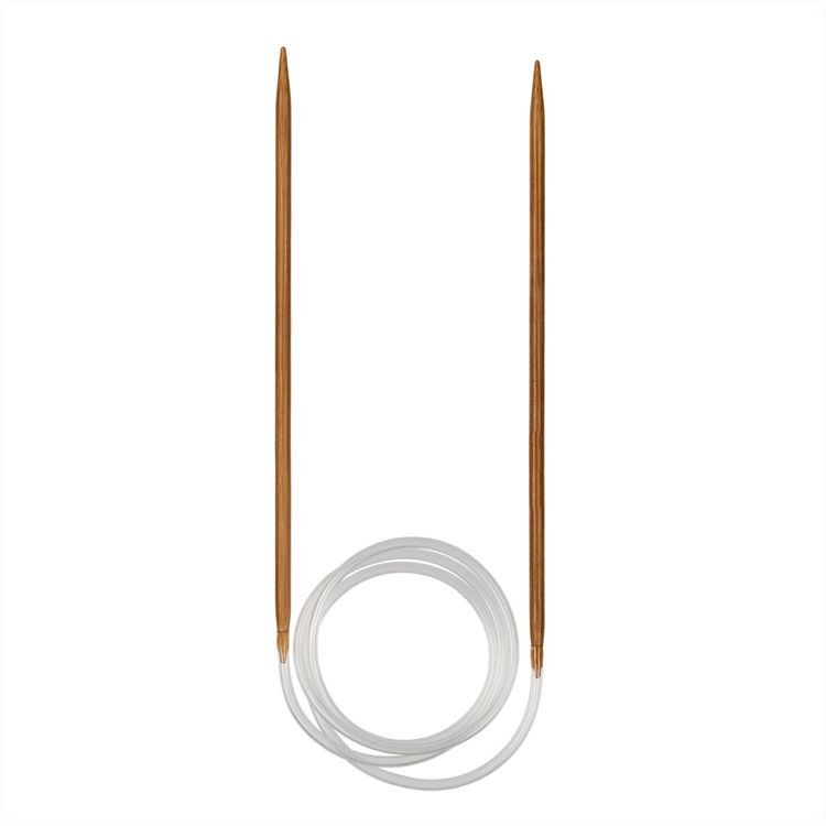 Спицы круговые, бамбук, d 3,5 мм, 80 см, карамельные, Gamma — картинка 2