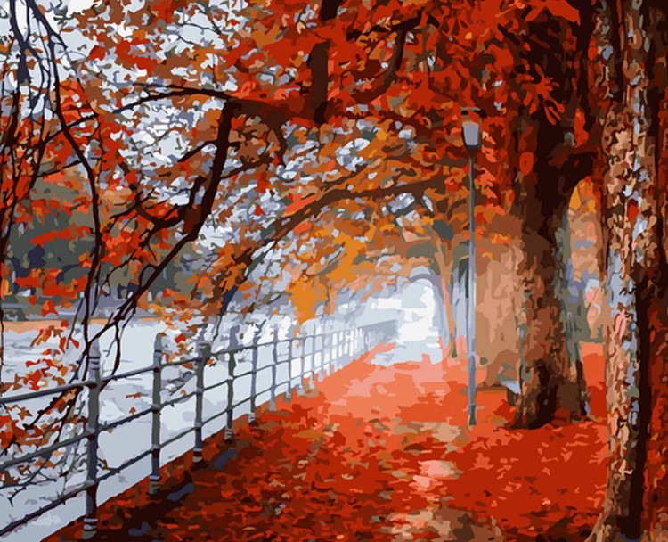 Картина по номерам «Осенний парк»