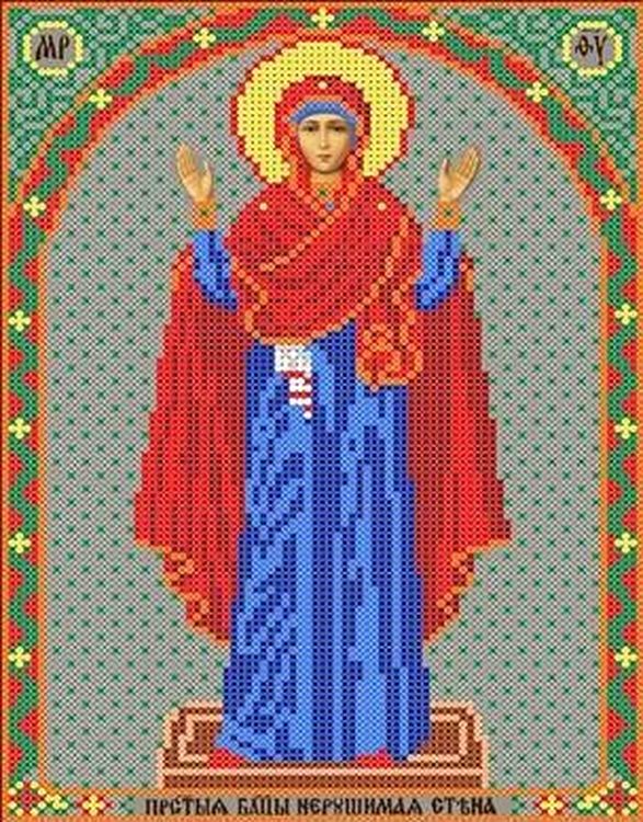 Рисунок на ткани «Богородица Нерушимая стена»