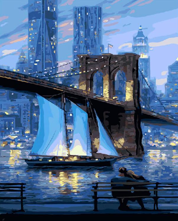 Картина по номерам «Ночной Нью-Йорк»