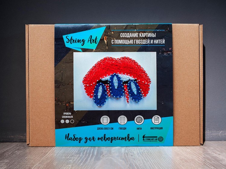 Набор для творчества STRING ART «Губы» — картинка 4
