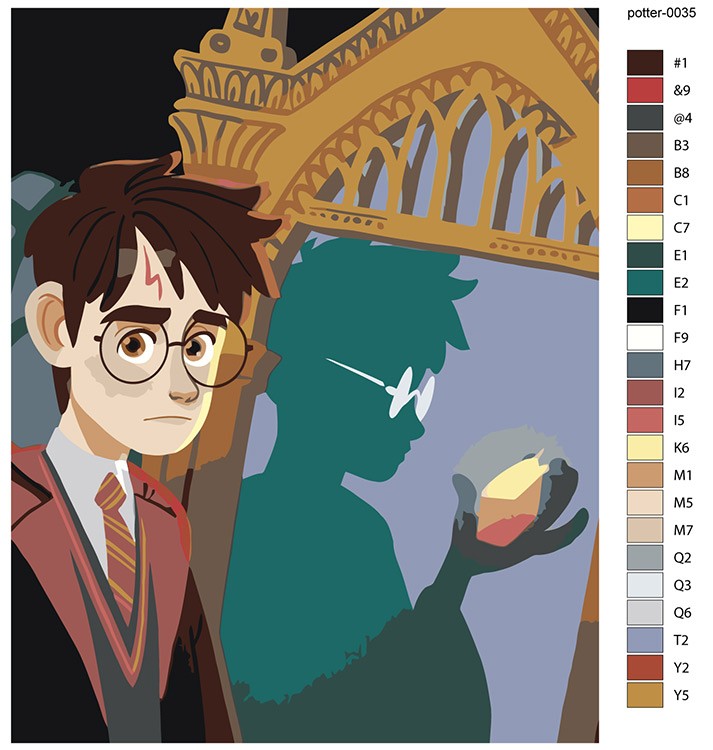 Картина по номерам «Гарри Поттер: Философский камень арт» — картинка 2
