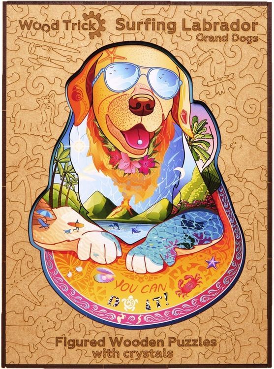 Деревянный пазл Wood Trick «Лабрадор-Серфингист» — картинка 5
